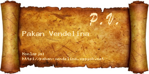 Pakan Vendelina névjegykártya